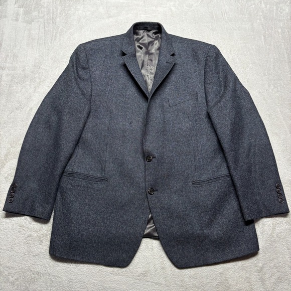 Lauren Ralph Lauren Other - Lauren Ralph Lauren Blazer Mens 46R Sport Coat  Blue‎ Black Herringbone Wool